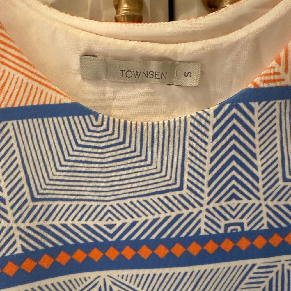 TOWNSEN Geometric Tank Top - Blue and Peach - Picture 3 of 3
